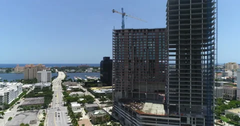Newest tower complex in West Palm Beach Stock Footage 160535687