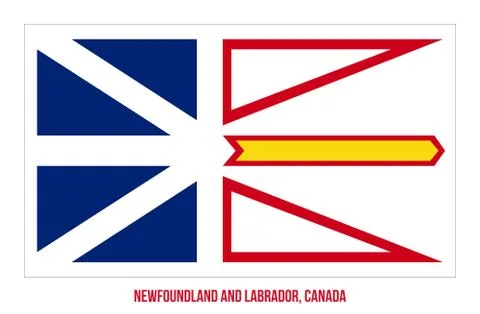 Newfoundland and Labrador Flag Vector on White Background. Stock Illustration