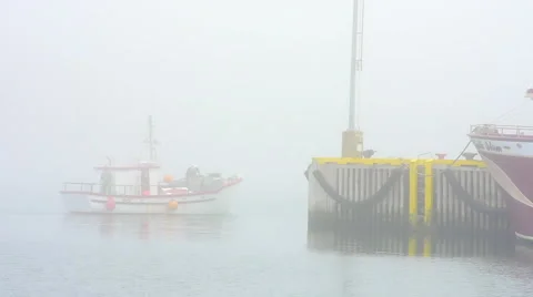 Newfoundland Boat Scenery Stock Footage 53818259