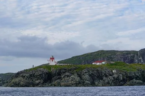Newfoundland, Canada: The Fox Point Lighthouse (Fishing Point) Foto stock