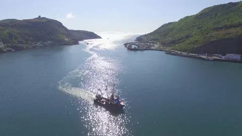 Newfoundland St. Johns the Narrows Stock Footage 175841337