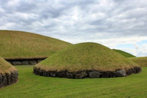 Newgrange and Knowth Stock Photos