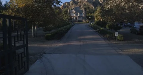 Newhall Driveway Fly Through Stock Footage 109184814