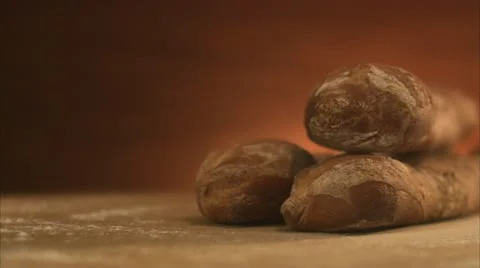 Newly baked bread Stock Footage 11332906