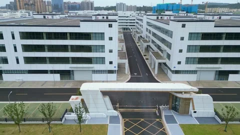 Newly built buildings in the conductor technology zone Stock Footage 321354186