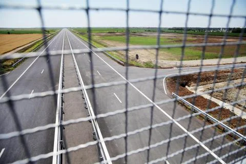 Newly built highway Stock Photos