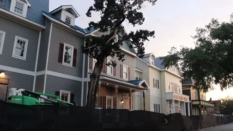 Newly Built Homes Under Construction Stock Footage 152431664