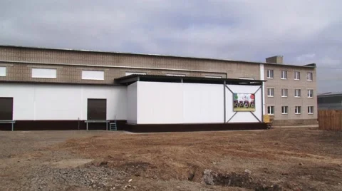 The newly built production facility. Stock Footage 49613158