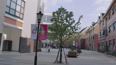 Newly developed upscale villa complex in Hongqiao, Shanghai Video stock 152949066