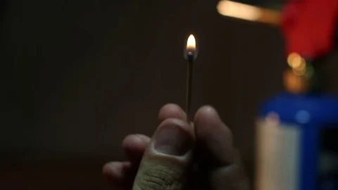 Newly Lit Match 1 Stock Footage 74513610