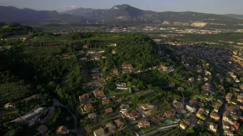 A newly married couple was walking through the Alps. Stock Footage 230132853