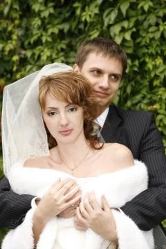 Newly married pair Stock Photos