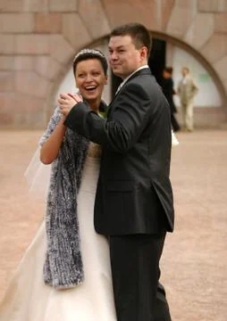 Newly married pair Stock Photos