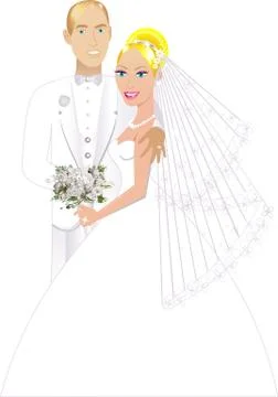 Newly Weds Stock Illustration