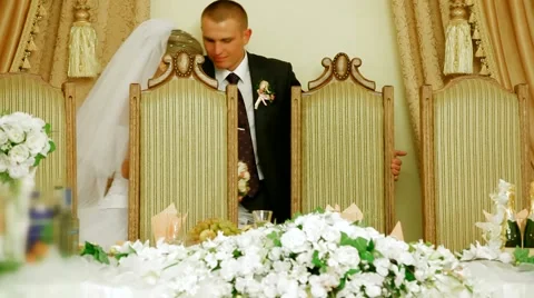 Newlyweds Come To The Table Video stock 51873251