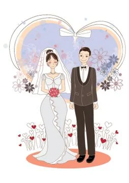 Newlyweds Stock-Illustration