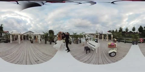 Newlyweds by the Lakeside Stock Footage 277861077
