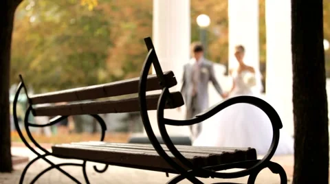 Newlyweds Sat Down To Rest Stock Footage 52465413