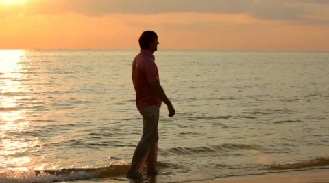 Newlyweds Splash On The Beach Stock Footage 52695239