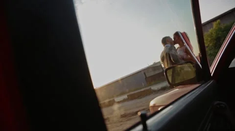 Newlyweds in the sunrays Stock Footage 61774321