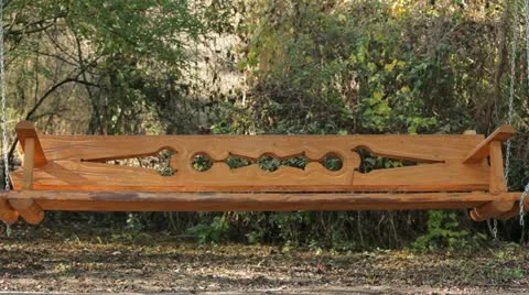 Newlyweds on a swing Stock Footage 12669633