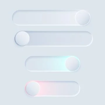 Newmorph UI switch light set Stock Illustration