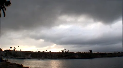 NEWPORT BEACH harbor time lapse Stock Footage