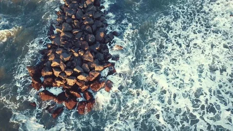 Newport beach sunset drone 8 Stock Footage 101032917
