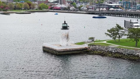 Newport Rhode Island Lighthouse Stock Footage 335251292