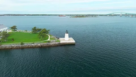 Newport Rhode Island Lighthouse Stock Footage 335251294