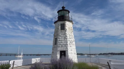 Newport, RI Lighthouse Stock Footage 53074037