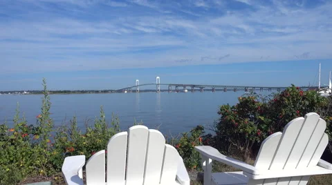 Newport, RI Lighthouse Stock Footage 53220335