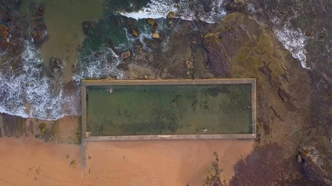 Newport rock pool Stock Footage 122064957
