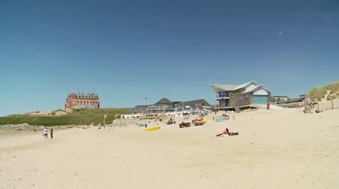 Newquay beach Stock Footage 21437357