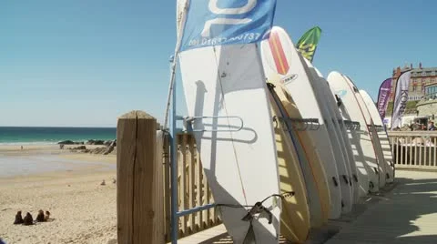 Newquay beach Stock Footage 21442937