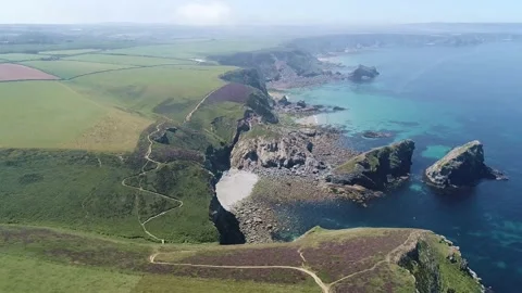 Newquay Coast - Cornwall - 1 Stock Footage 166496636