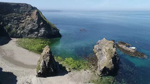 Newquay Coast - Cornwall - 2 Stock Footage 166496448
