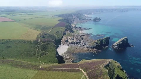 Newquay Coast - Cornwall - 2 Stock Footage 166496632