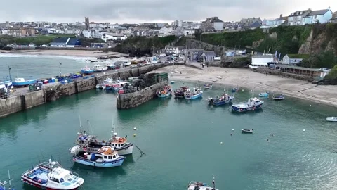 Newquay harbour Stock Footage 330459013