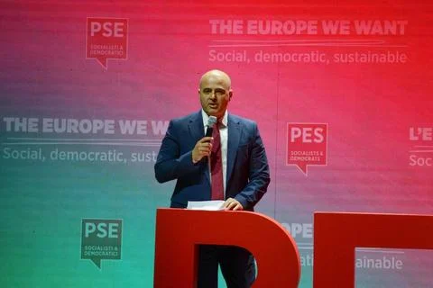  News - 2024 PES Election Congress Dimitar Kova?evski during 2024 PES Elec... Stock Photos