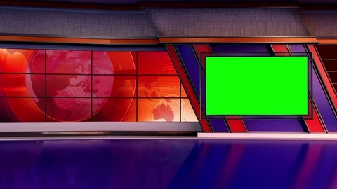 News 303 TV Studio Set-Virtual Green Scr... | Stock Video | Pond5