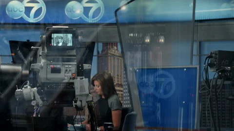 News Anchor on Break Stock Footage 138124673