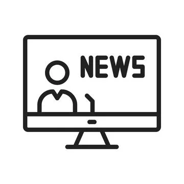 News Anchor icon vector image. Stock Illustration