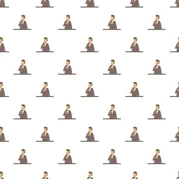 News anchor speaking into microphone pattern 스톡 일러스트