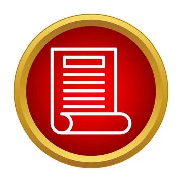 News article document icon designing information red circle イラスト素材