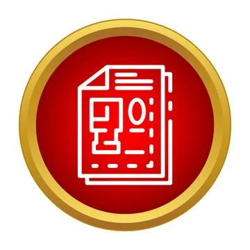 News article document icon showing information and communication Illustrazione stock