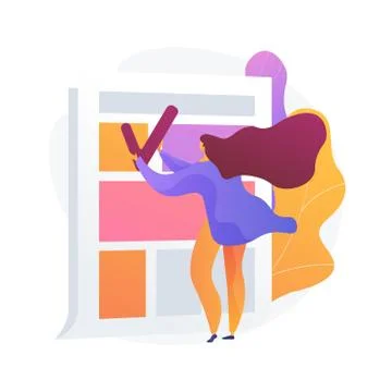 News article editing and proofreading vector concept metaphor. Stock Illustration