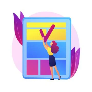 News article editing and proofreading vector concept metaphor. Stock Illustration