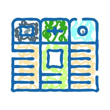 News article publishing and information layout icon Stock Illustration