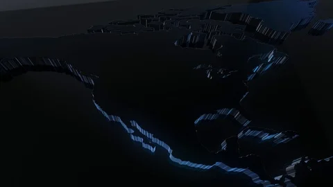 News Backdrop 3D World Map Stock Footage 75749119